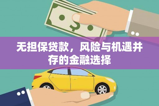 仁寿无担保贷款，风险与机遇并存的金融选择