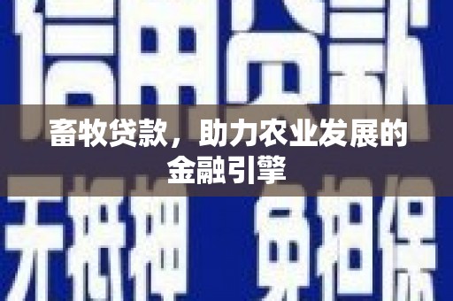 仁寿畜牧贷款，助力农业发展的金融引擎