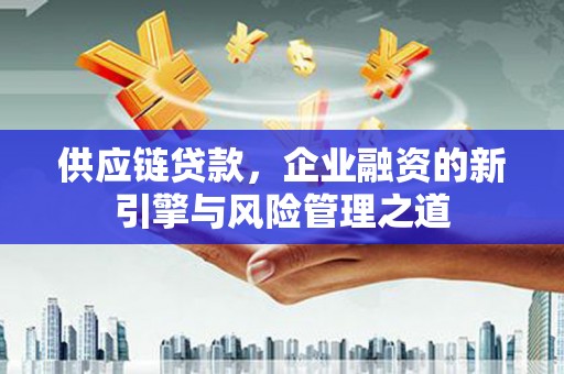 仁寿供应链贷款，企业融资的新引擎与风险管理之道