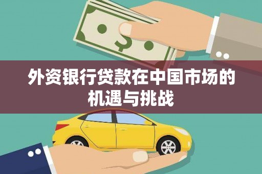 仁寿外资银行贷款在中国市场的机遇与挑战