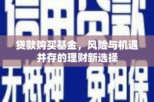 仁寿贷款购买基金，风险与机遇并存的理财新选择