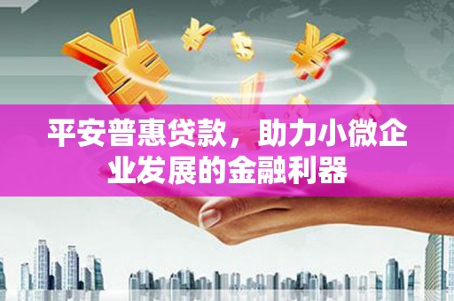 仁寿平安普惠贷款，助力小微企业发展的金融利器