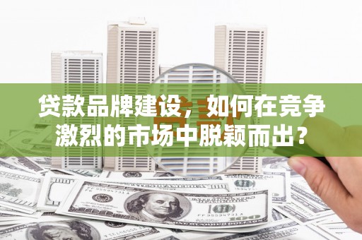 仁寿贷款品牌建设，如何在竞争激烈的市场中脱颖而出？