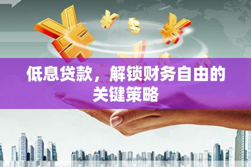 仁寿低息贷款，解锁财务自由的关键策略