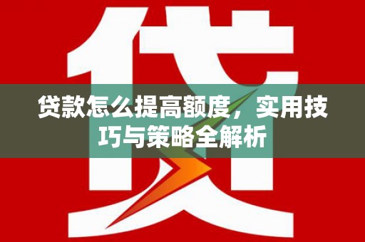 仁寿贷款怎么提高额度，实用技巧与策略全解析