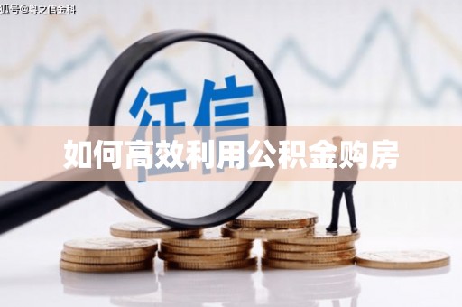 仁寿如何高效利用公积金购房