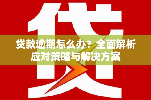 仁寿贷款逾期怎么办？全面解析应对策略与解决方案