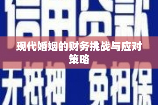 仁寿现代婚姻的财务挑战与应对策略