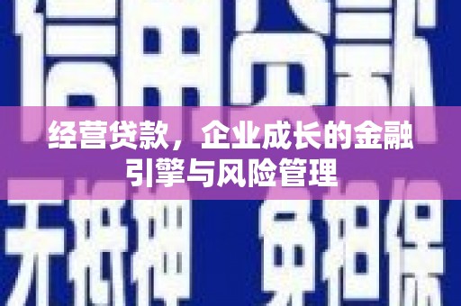 仁寿经营贷款，企业成长的金融引擎与风险管理